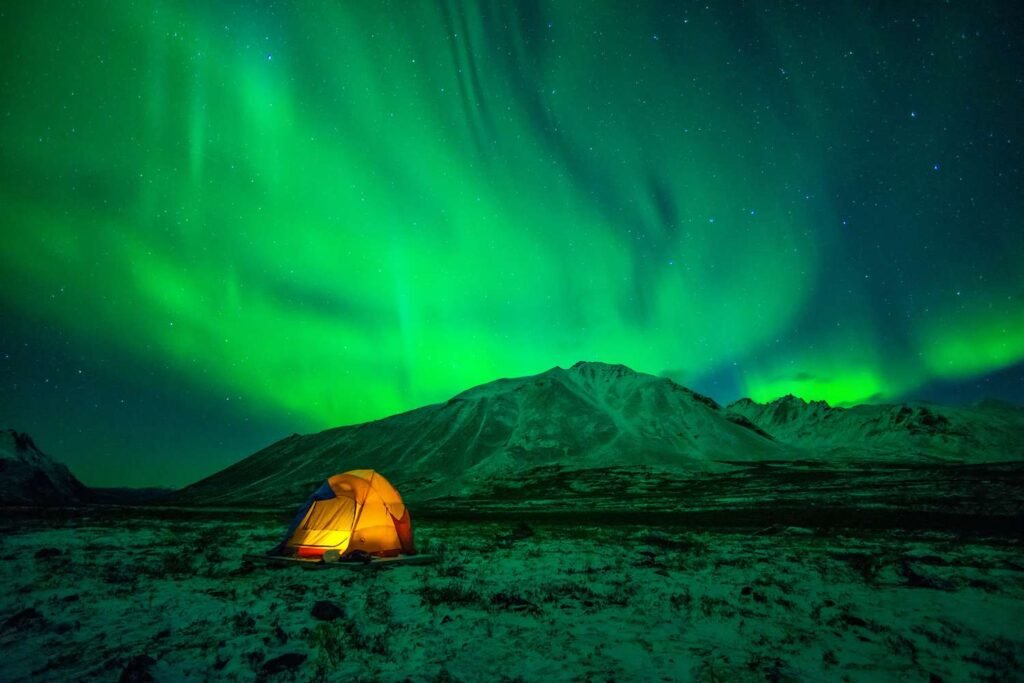 Northern Lights seen from Yellowknife in Canada